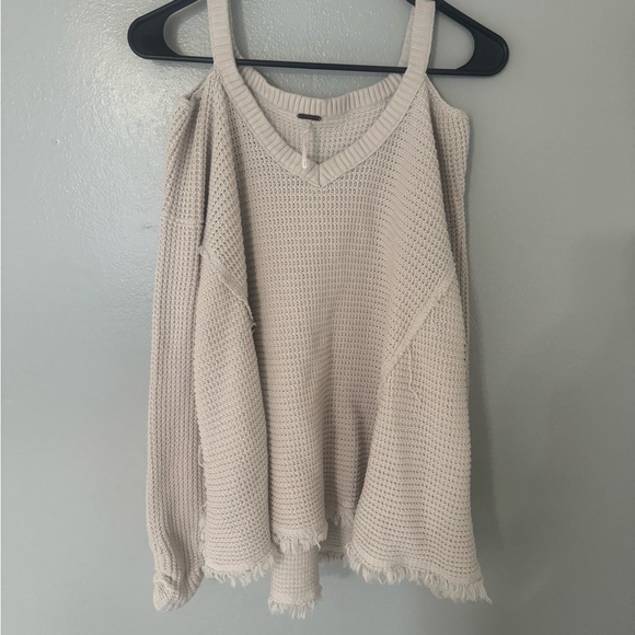 Free People Cold Shoulder Knit Sweater - Picture 2 of 7